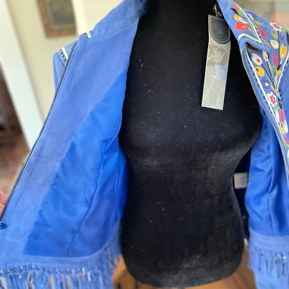 Double D Ranchwear Embroidered Suede Leather Jacket sz L NWT - Picture 11 of 14